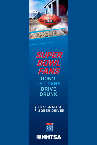 Super Bowl Fans don't let fans drive drunk