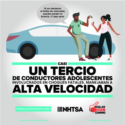 Banner Ad for Teen Safe Driving in Spanish